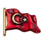 Türk Bayrağı Mineli Yaka Rozeti (İğneli) Promosyon Ürün