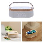 5’i 1 Arada Bluetooth Hoparlör, Kablosuz Şarj, Saat, Telefon Standı, Masa Lambası Promosyon Ürün